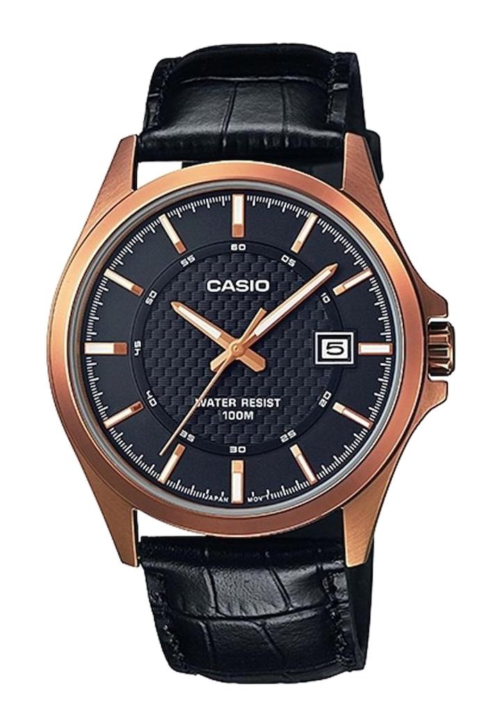 Casio MTP-1376RL-1AVDF Takvimli 42 mm Siyah Çelik Kordon Analog Kol Saati