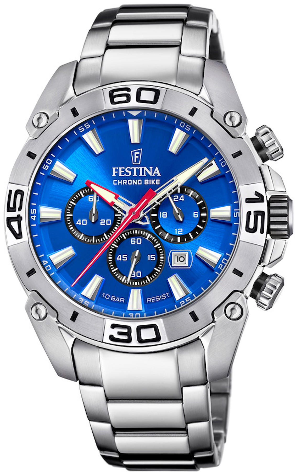 Festina F20543-2 Takvimli 45 mm Çelik Kordon Analog Kol Saati