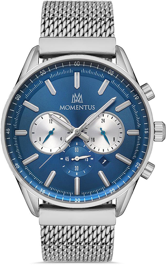 Momentum CC209S-11SS Takvimli 44 mm Çelik Kordon Analog Kol Saati