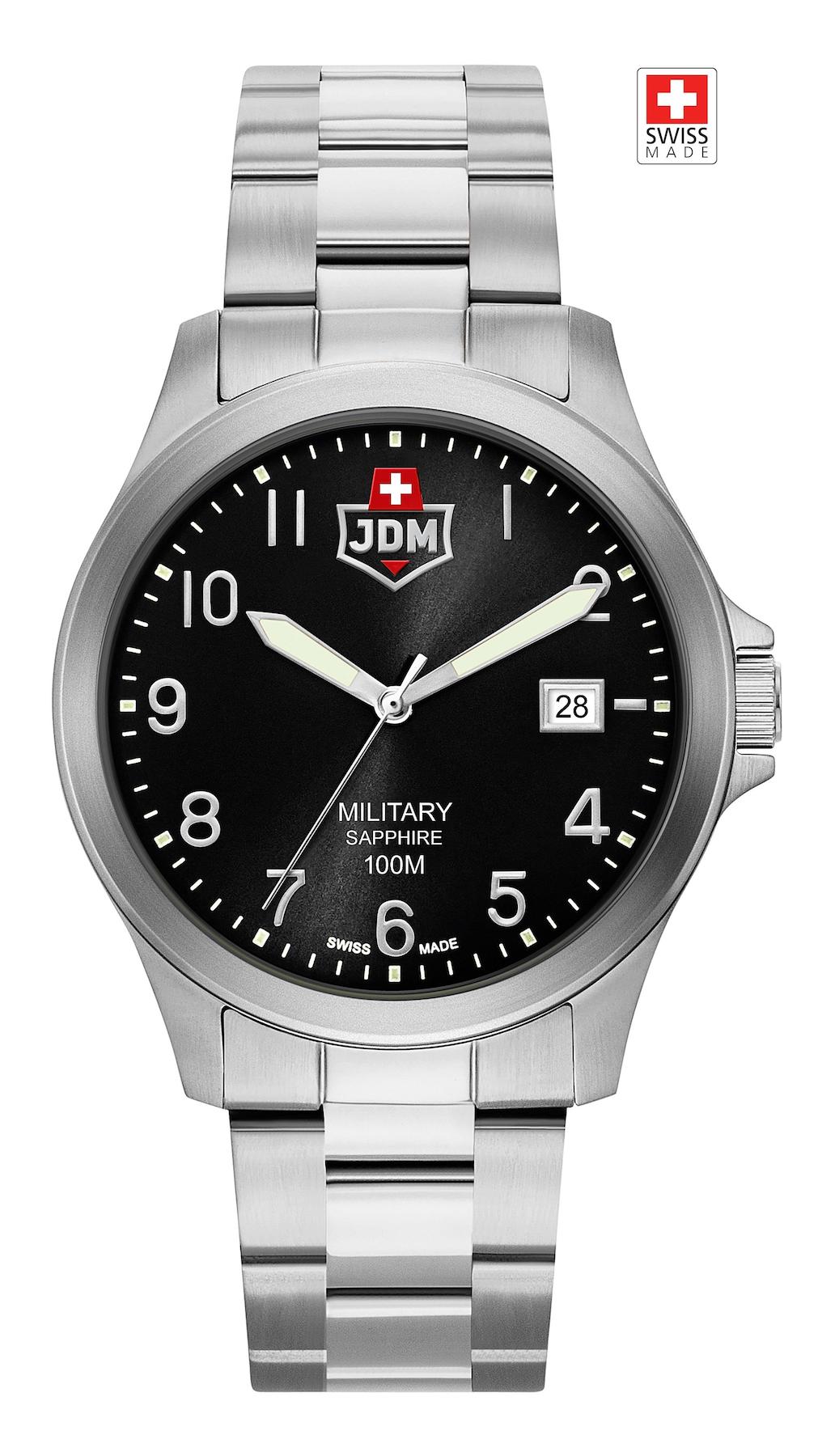 Jdm Military Sapphire JDM-WG001-09 Takvimli Çelik Kordon Analog Erkek Kol Saati