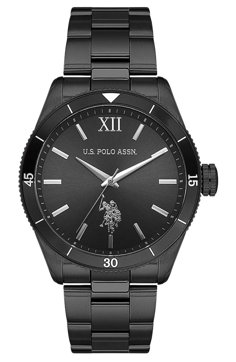 U.S. Polo Assn USPA1061-07 42 mm Siyah Çelik Kordon Analog Erkek Kol Saati