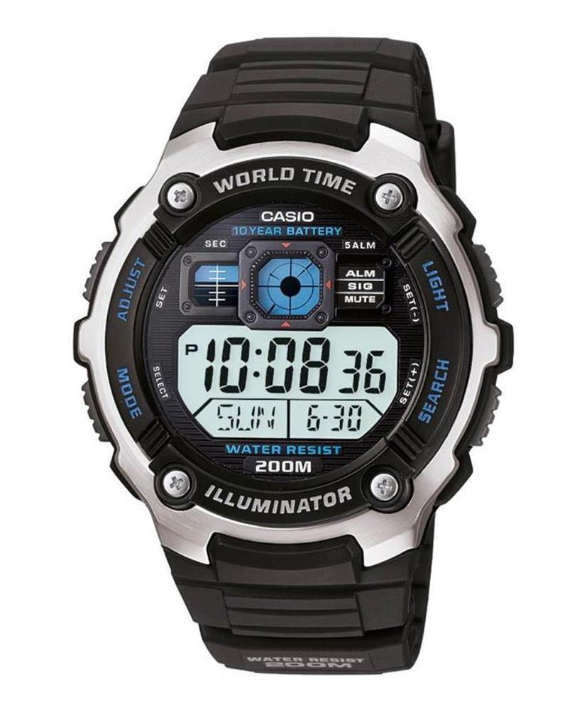 Casio AE-2000W-1AVDF Takvimli 47.7 mm Siyah Çelik Kordon Analog Kol Saati