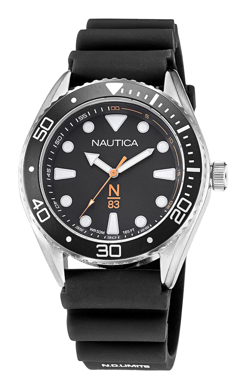 Nautica NAPFWF113 Takvimli 44 mm Siyah Silikon Kordon Analog Erkek Kol Saati