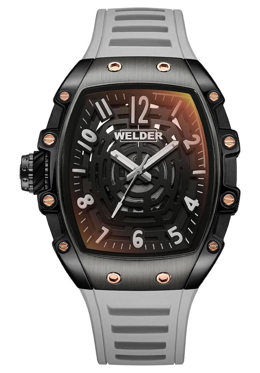 Welder Watch WRH3002-R 44 mm Gri Silikon Kordon Analog Erkek Kol Saati