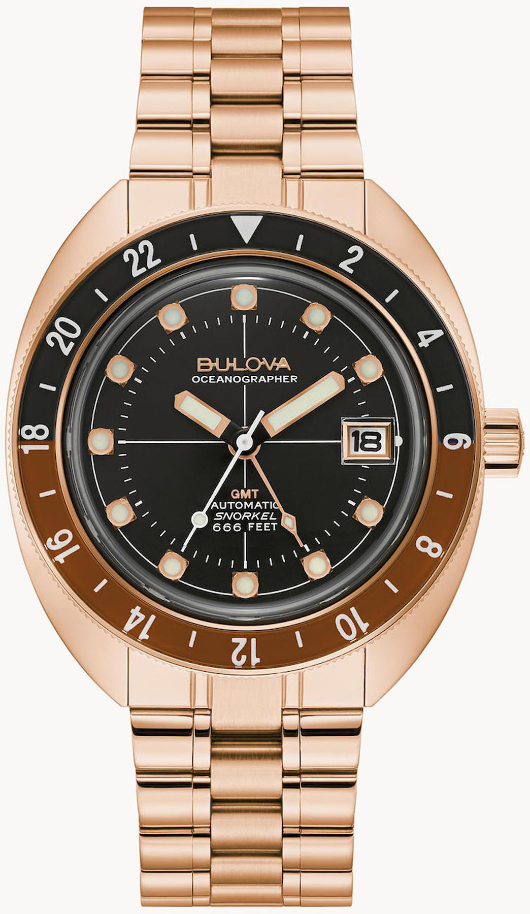 Bulova 97B215 Takvimli 41 mm Rose Gold Çelik Kordon Analog Kol Saati