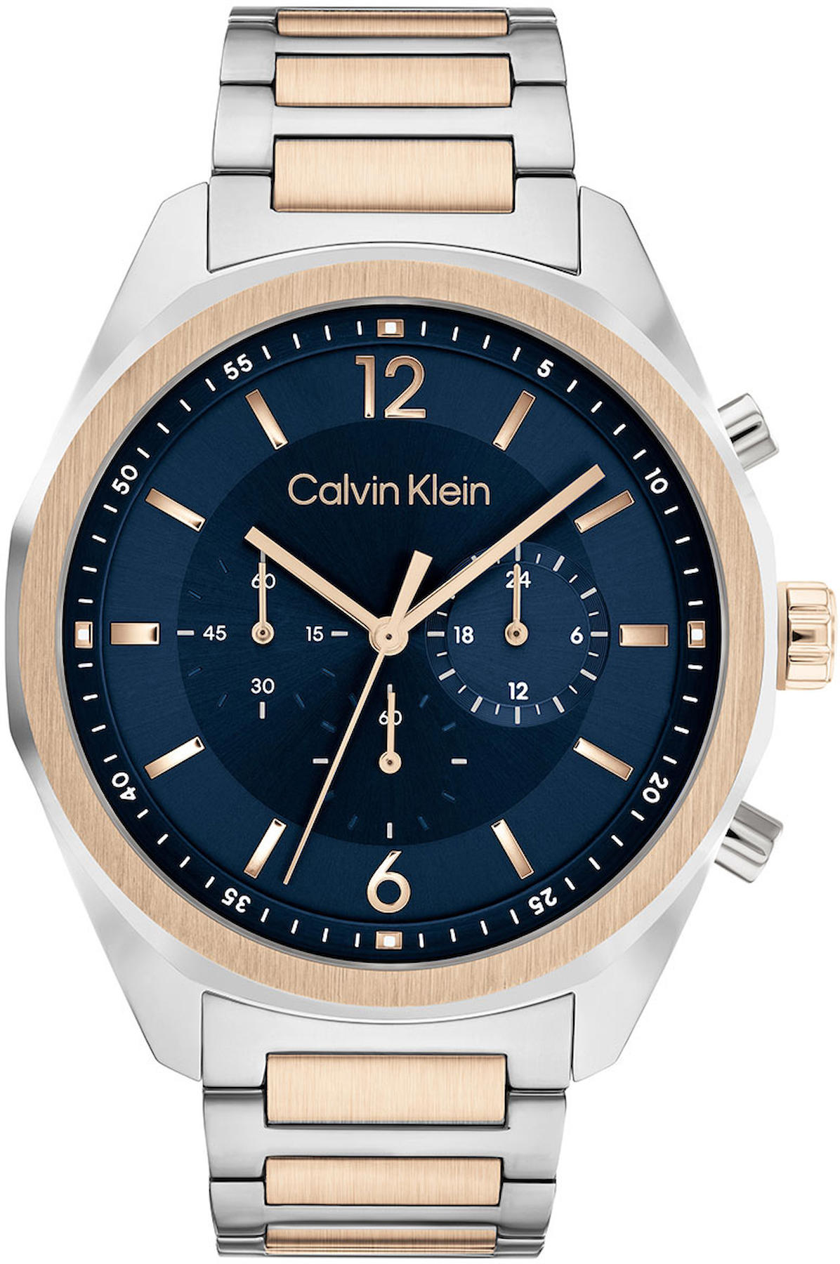 Calvin Klein CK25200265 45 mm Gri-Rose Gold Çelik Kordon Analog Erkek Kol Saati