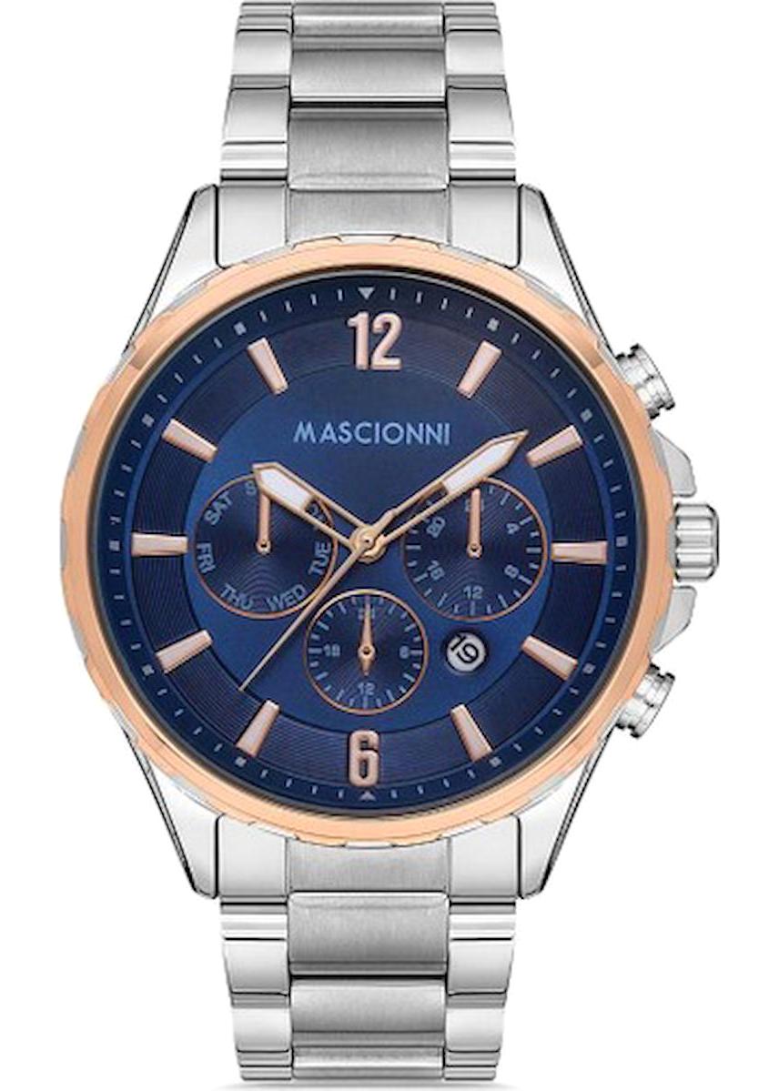 Mascionni M.1.1065.05 Takvimli 46 mm Çelik Kordon Analog Erkek Kol Saati