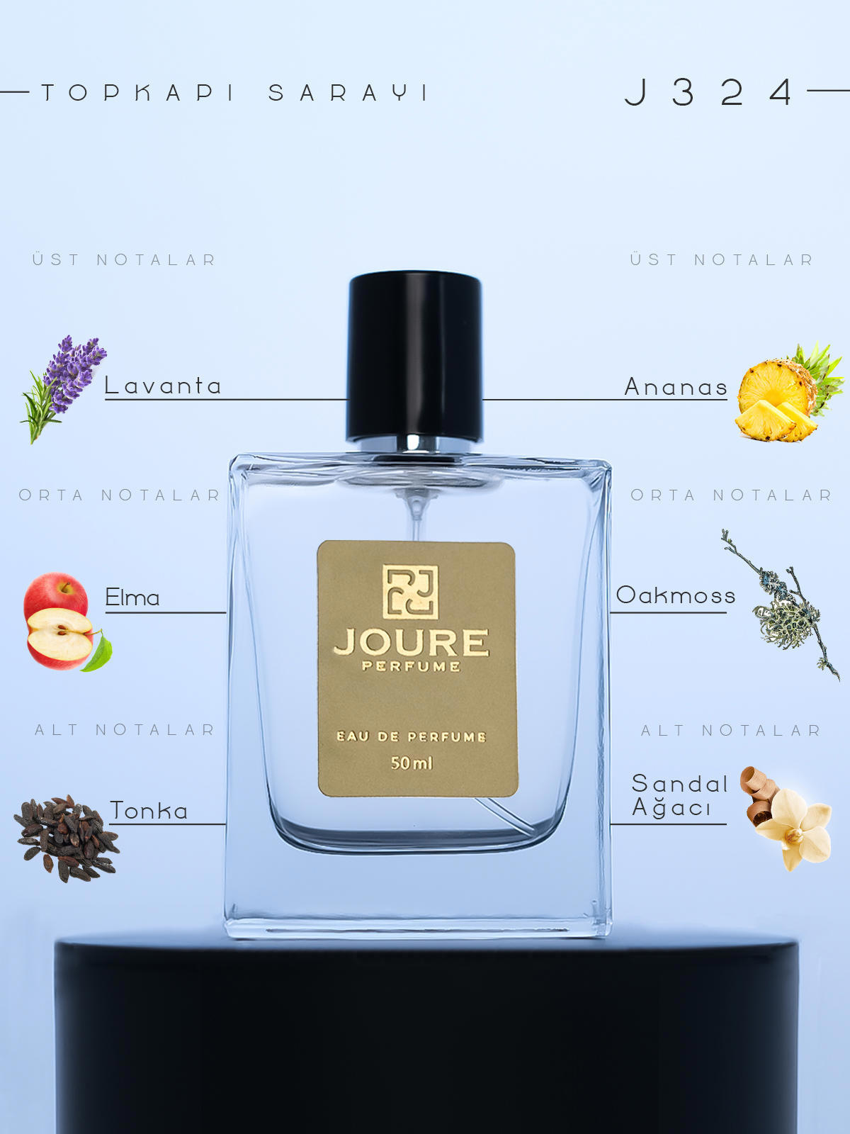 Joure Perfume J324 EDP Meyveli-Sandal Erkek Parfüm 50 ml