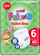 Goon Friend 6 Numara Külot Bebek Bezi 60'li