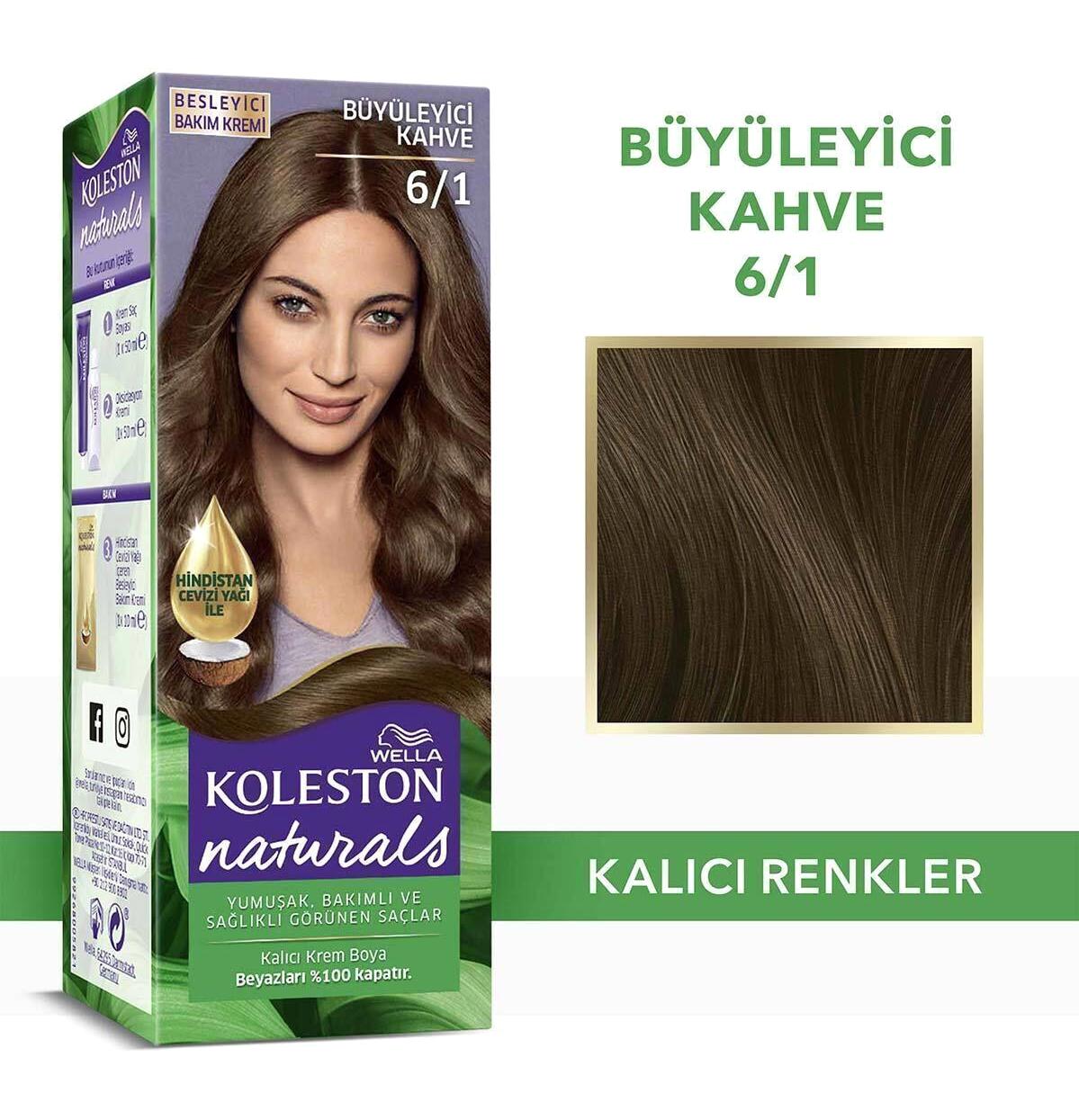 Wella Koleston Naturals 6.1 Büyüleyici Kahve Krem Saç Boyası 50 ml