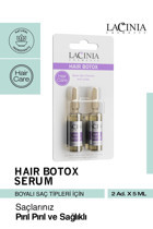 Lacinia Hair Botox Parlaklık Veren Saç Serumu 2x5 ml