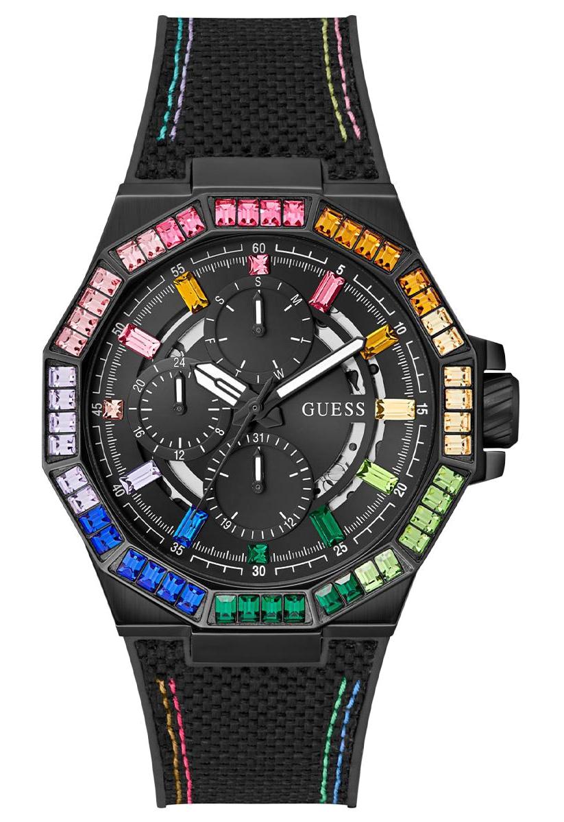 Guess GUGW0701G1 45 mm Siyah Plastik Kordon Analog Erkek Kol Saati