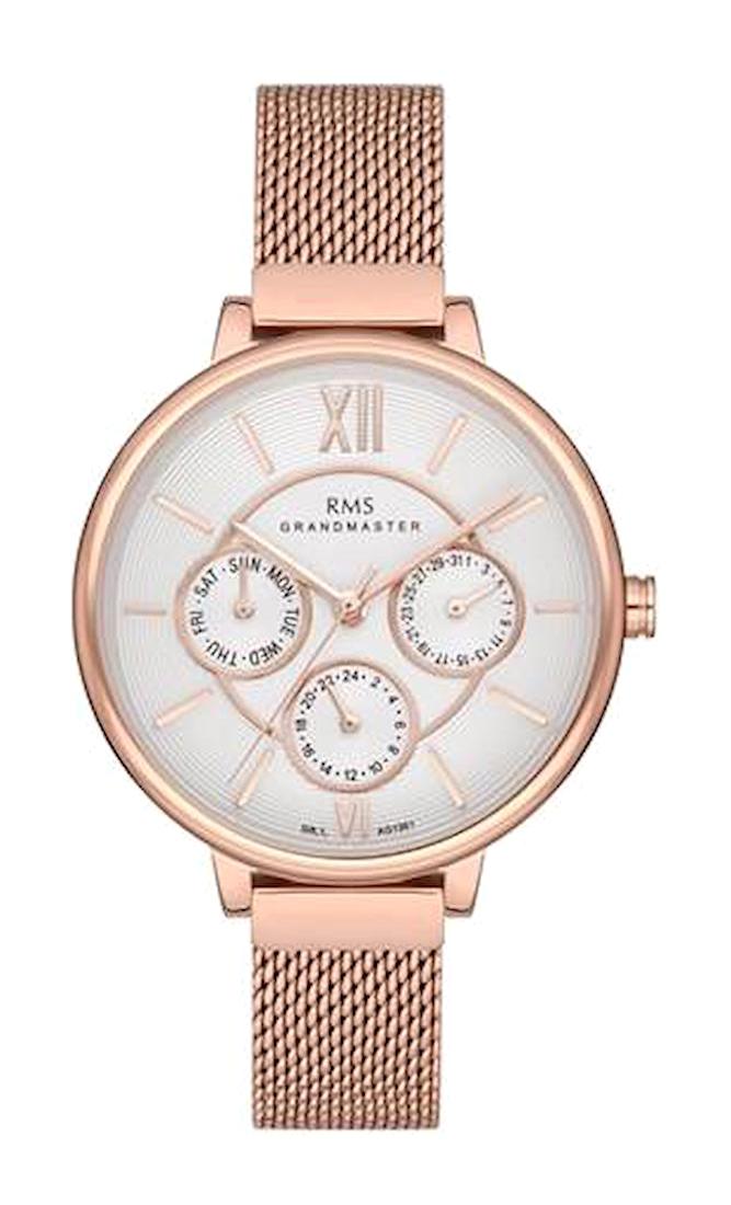 Grand Romanson GR.1.AG1361.04 Takvimli 36 mm Rose Gold Çelik Kordon Analog Kadın Kol Saati