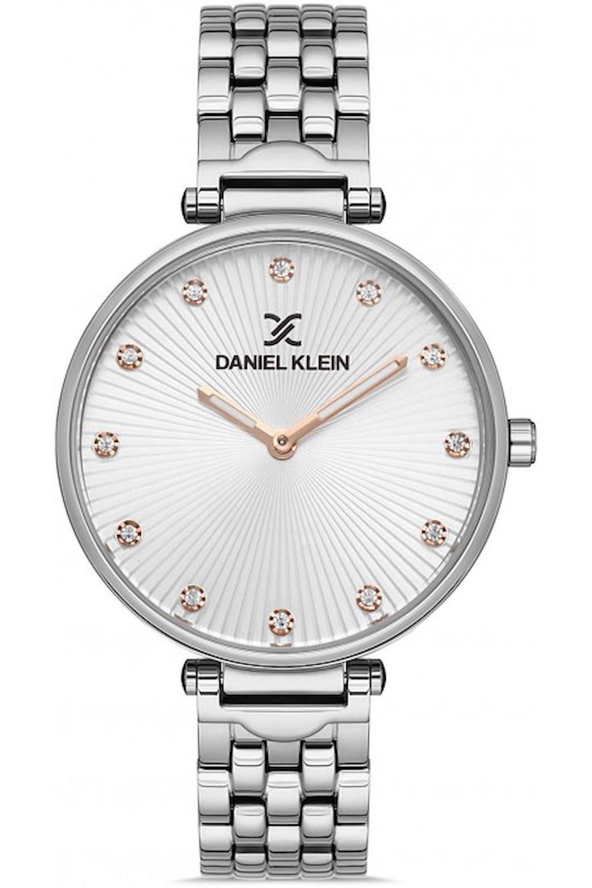 Daniel Klein DK.1.12534.1A 34 mm Gri Metal Kordon Analog Kadın Kol Saati