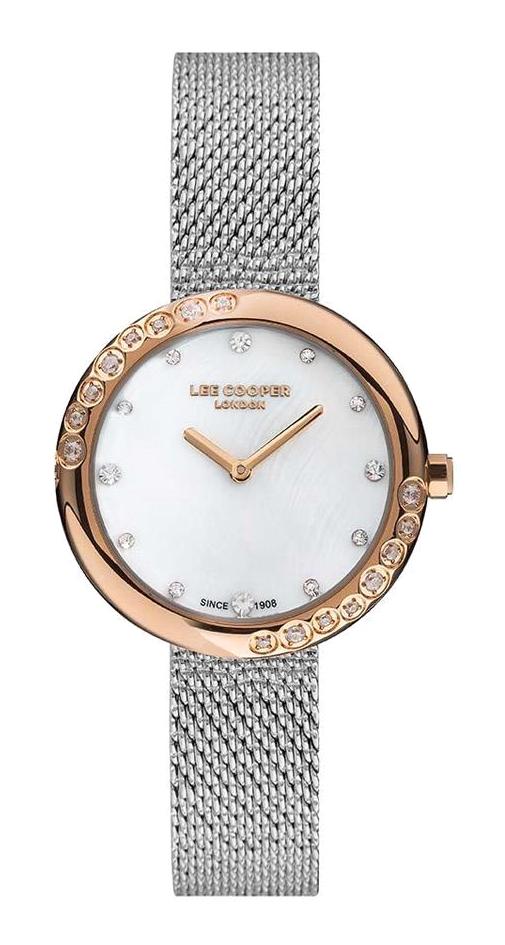 Lee Cooper LC07415.520 40 mm Gri Metal Kordon Analog Kadın Kol Saati