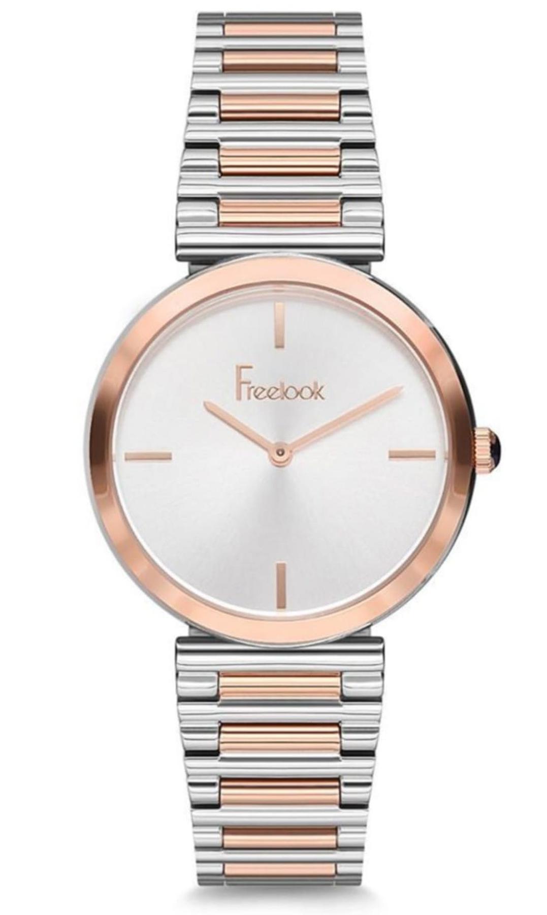 Freelook F.4.1042.06 34 mm Gri-Rose Gold Çelik Kordon Analog Kadın Kol Saati