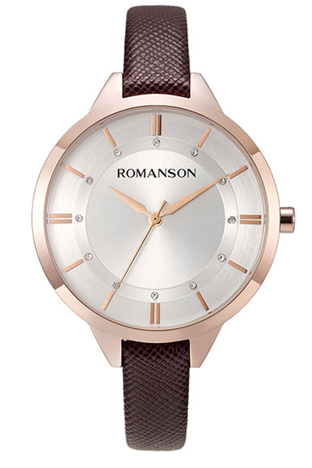 Romanson RL8A28LLNRAS6R 36-40 mm Kahverengi Çelik Kordon Analog Kadın Kol Saati