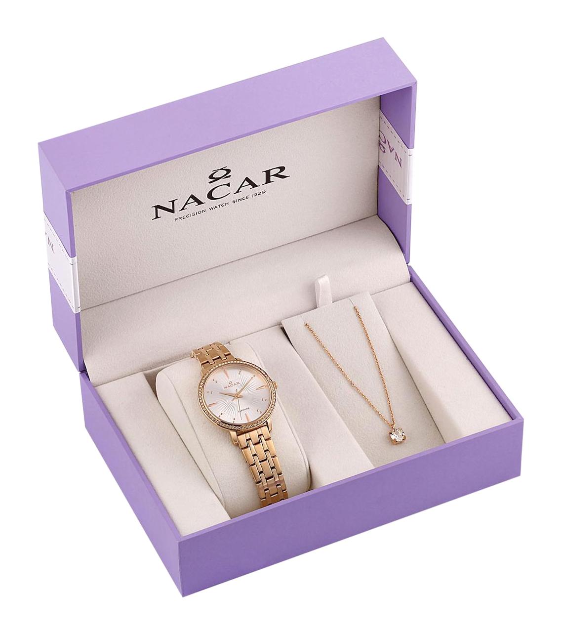 Nacar NC34-39B624-RSMS-SET 33 mm Altın-Rose Gold Metal Kordon Analog Kadın Kol Saati