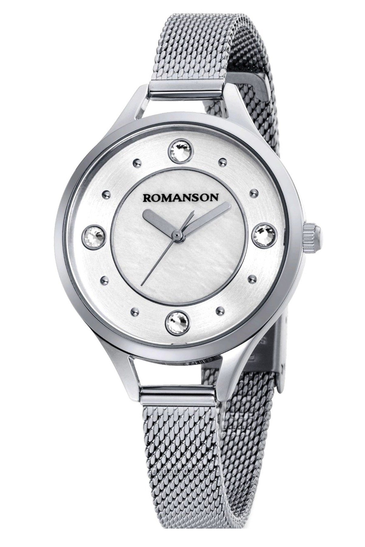 Romanson RM0B04LLWWMS2W 31-35 mm Gri Çelik Kordon Analog Kadın Kol Saati