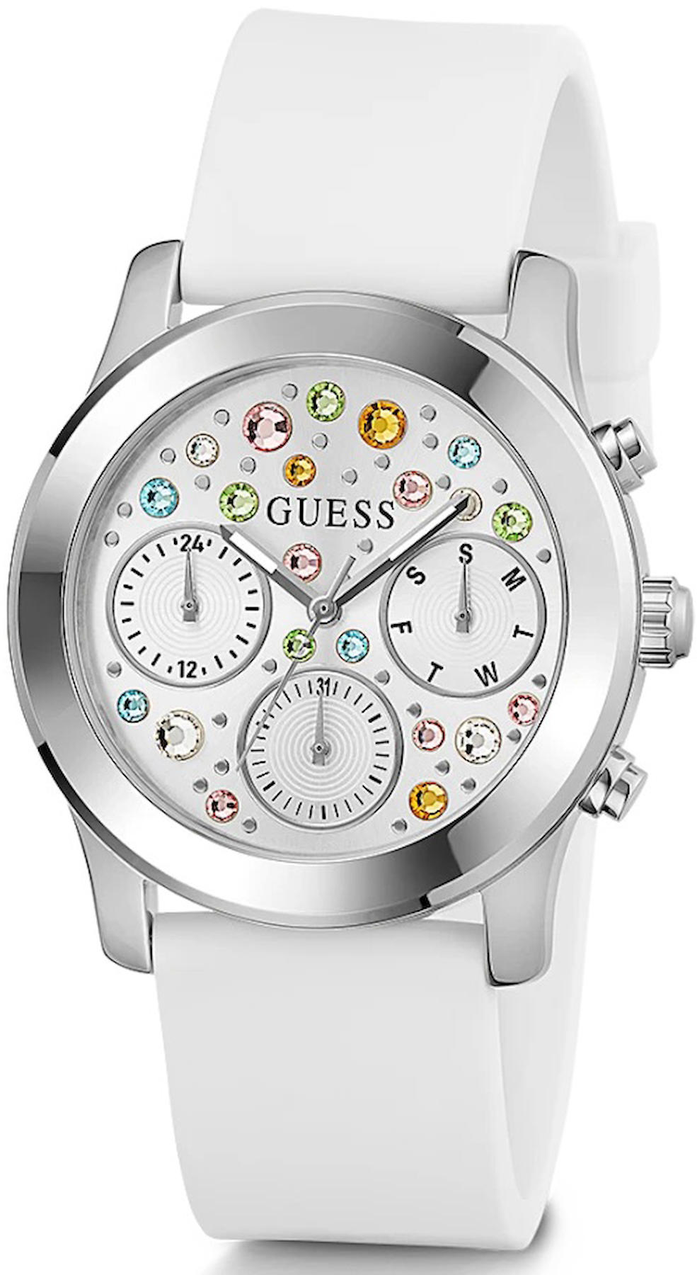 Guess GUGW0560L1 38 mm Beyaz Plastik Kordon Analog Kadın Kol Saati