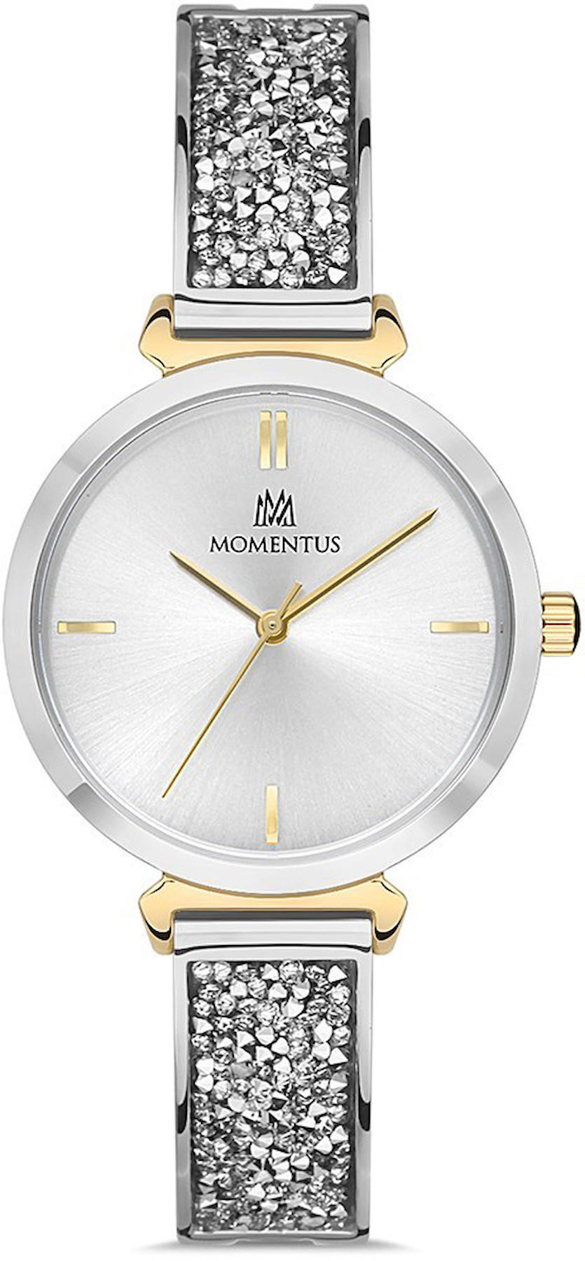 Momentus SW274S-02TG 33 mm Gri Çelik Kordon Analog Kadın Kol Saati