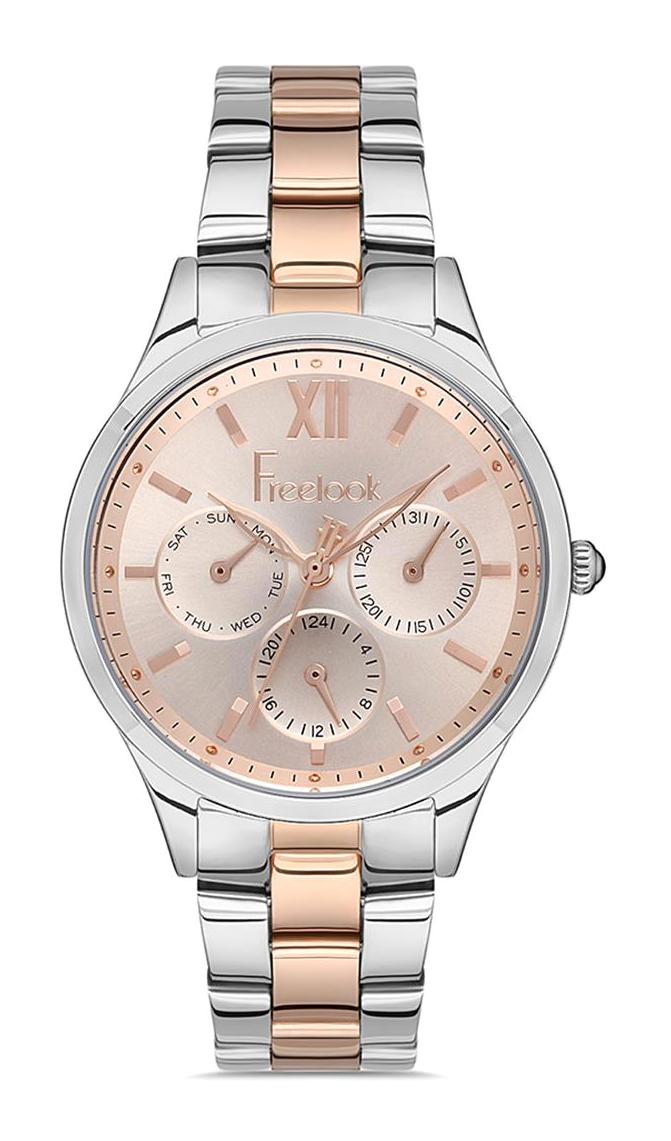 Freelook FL.1.10218.5 38 mm Gri-Rose Gold Çelik Kordon Analog Kadın Kol Saati