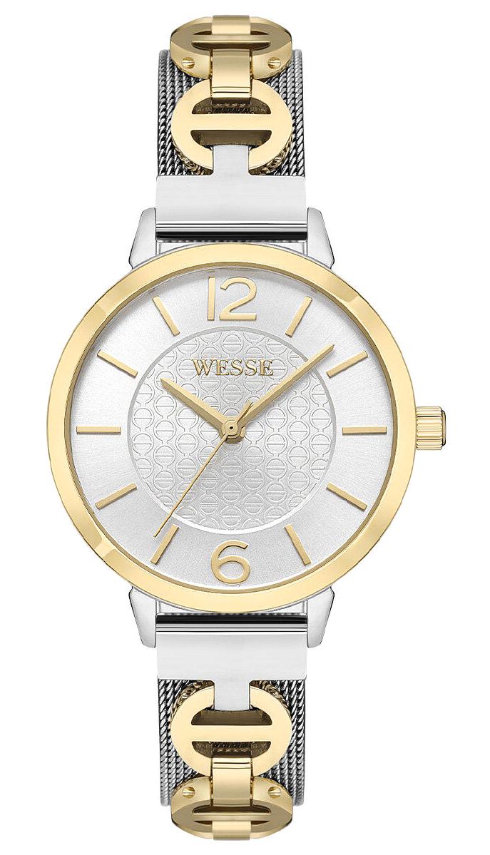 Wesse WWL303205 34 mm Altın-Gri Çelik Kordon Analog Kadın Kol Saati