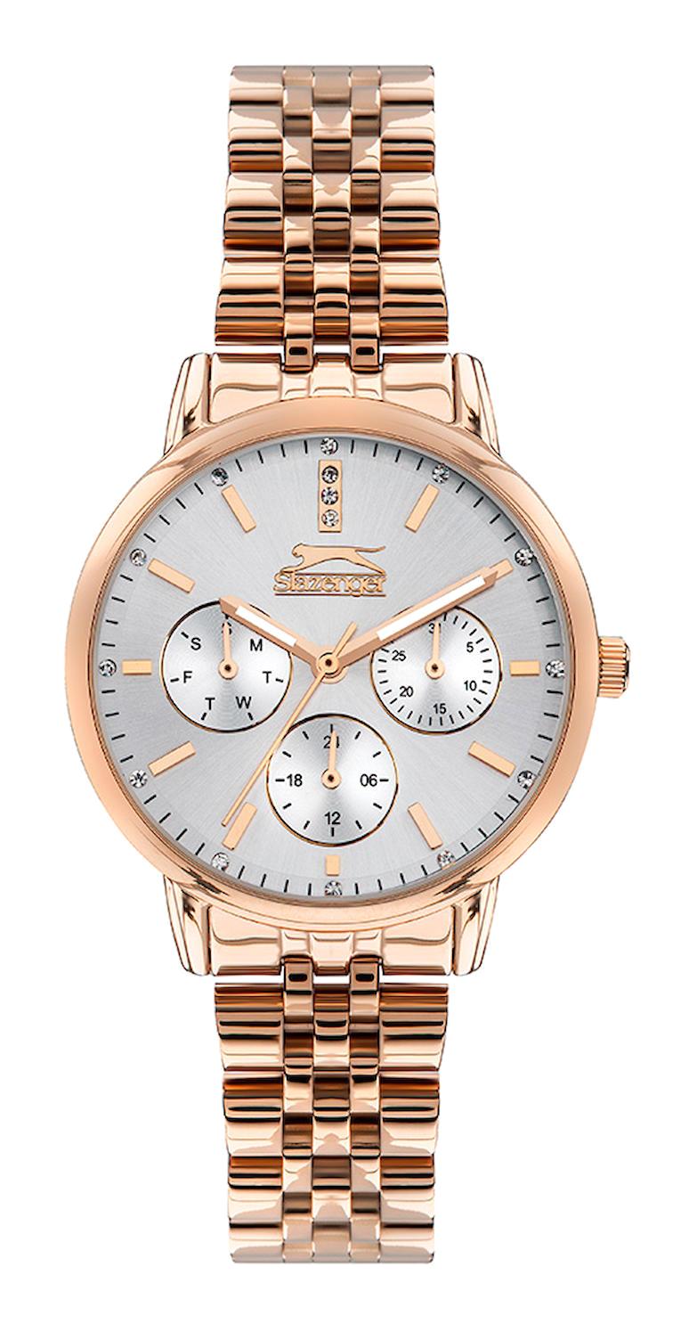 Slazenger SL.09.2050.4.02 Takvimli 36 mm Rose Gold Plastik Kordon Analog Kadın Kol Saati