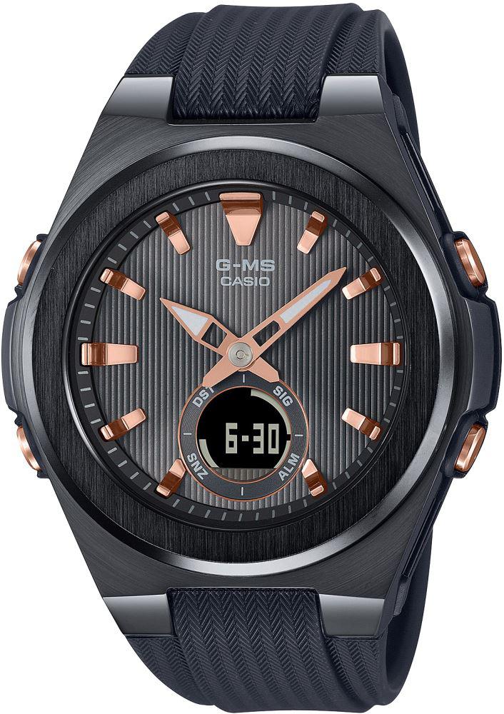 Casio MSG-C150G-1ADR Takvimli 40 mm Siyah Silikon Kordon Analog Kadın Kol Saati