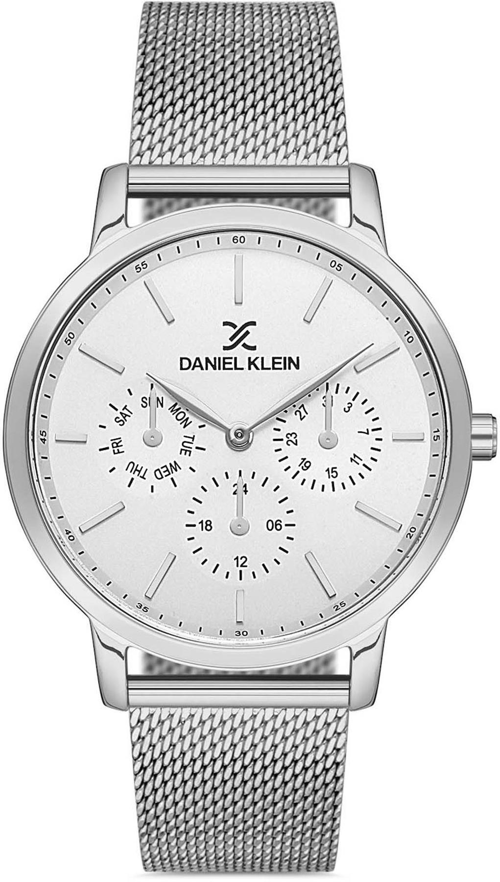 Daniel Klein DK012146G-02A Takvimli 38 mm Gri Çelik Kordon Analog Kadın Kol Saati