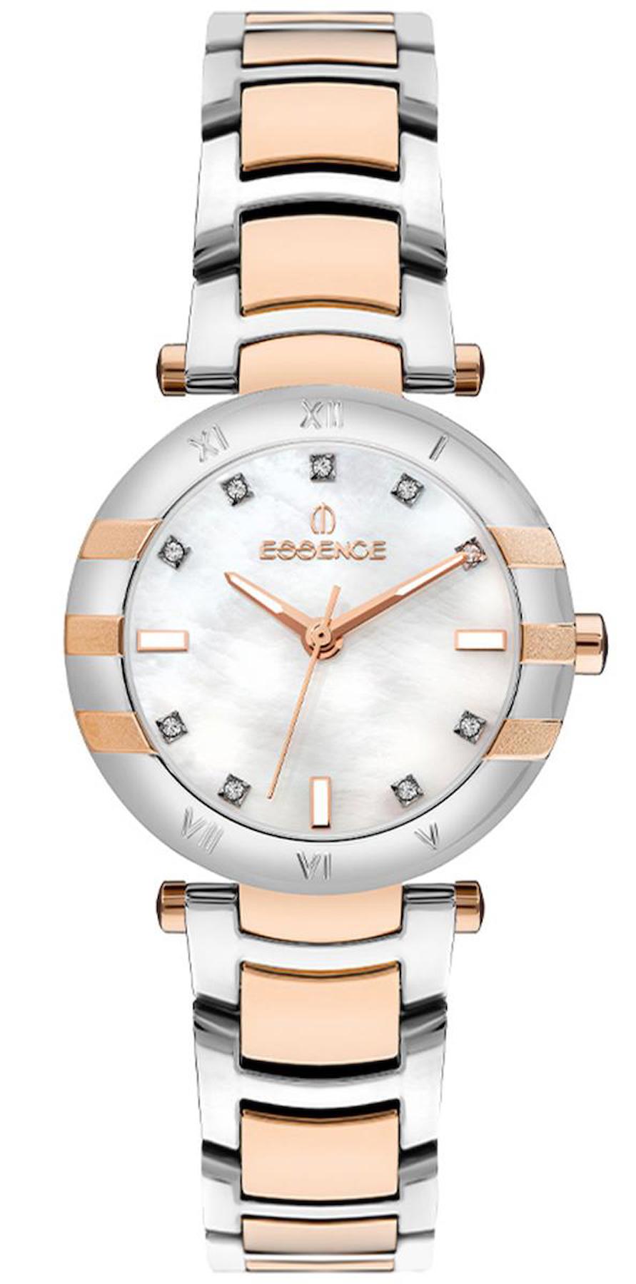 Essence D1126.420 34 mm Gri-Rose Gold Çelik Kordon Analog Kadın Kol Saati