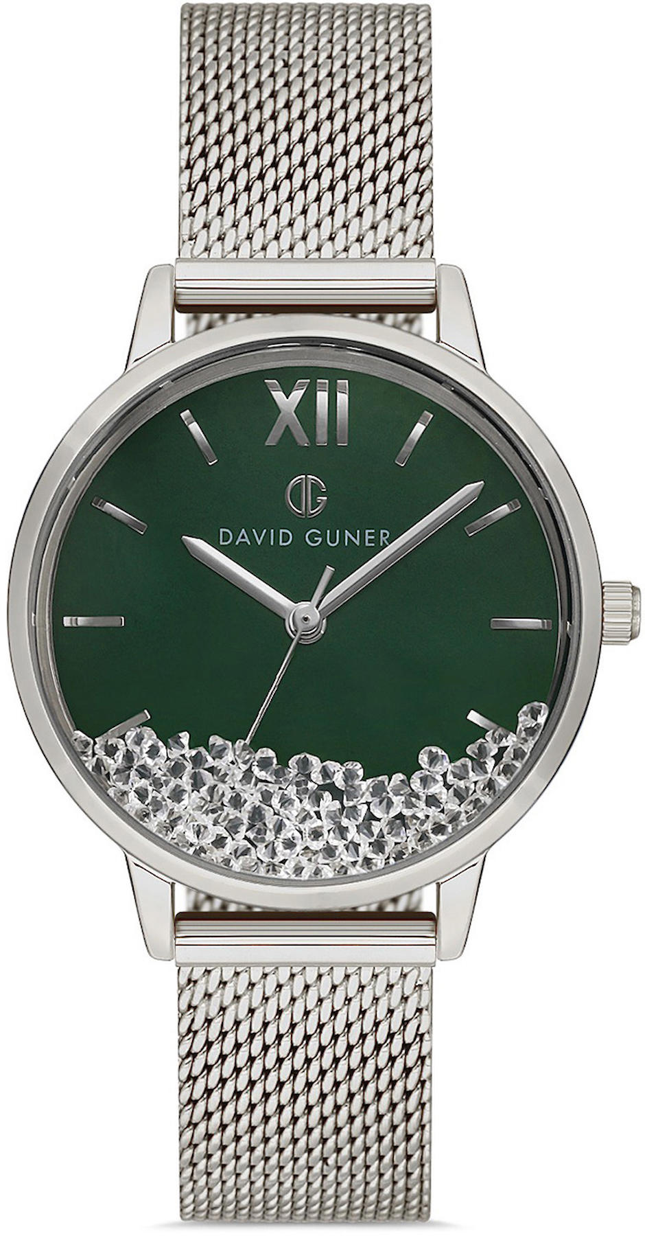 David Guner DG-8428LC-A10 33 mm Gri Çelik Kordon Analog Kadın Kol Saati