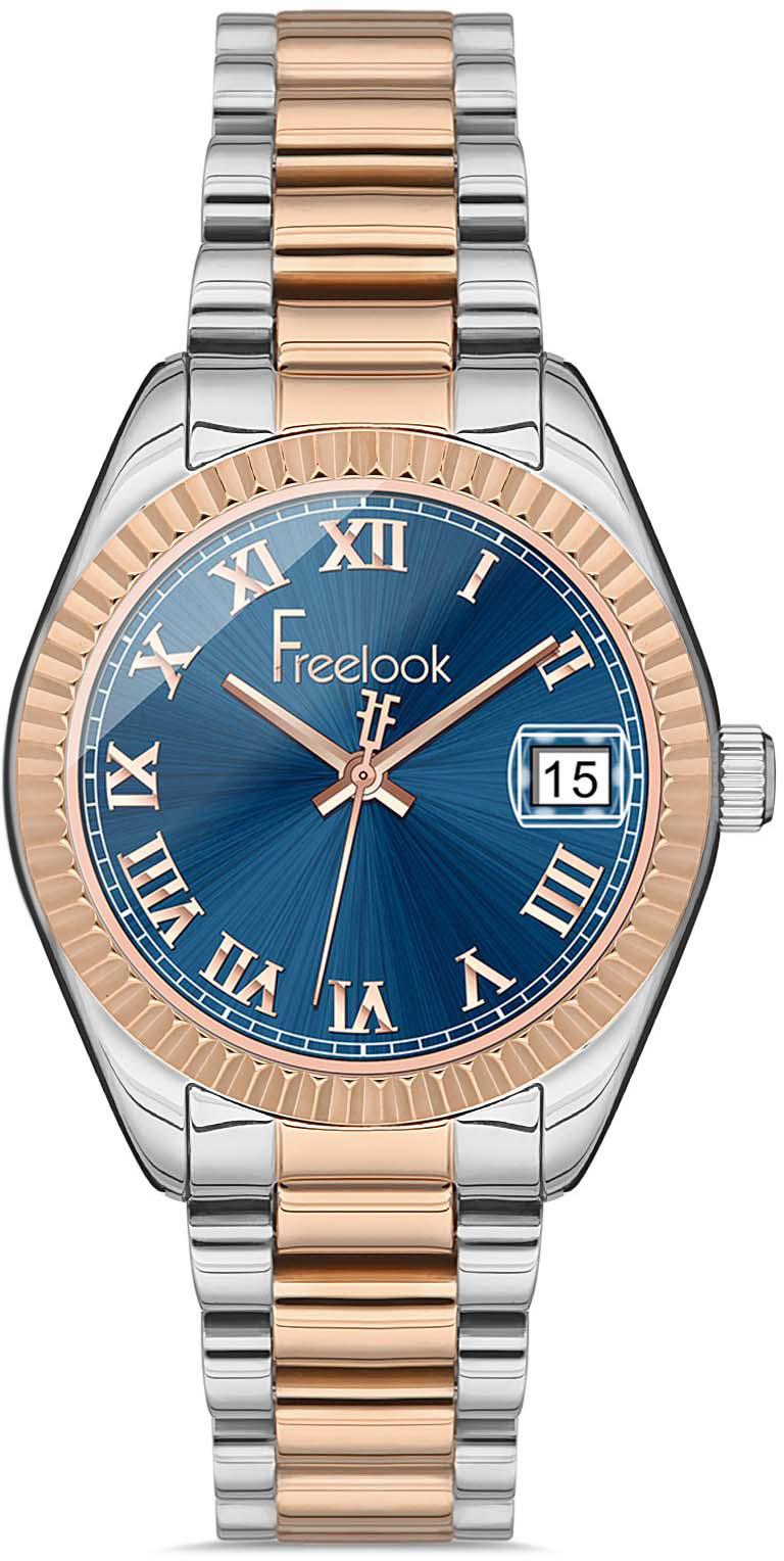 Freelook FL.1.10237.4 37 mm Gri-Rose Gold Çelik Kordon Analog Kadın Kol Saati