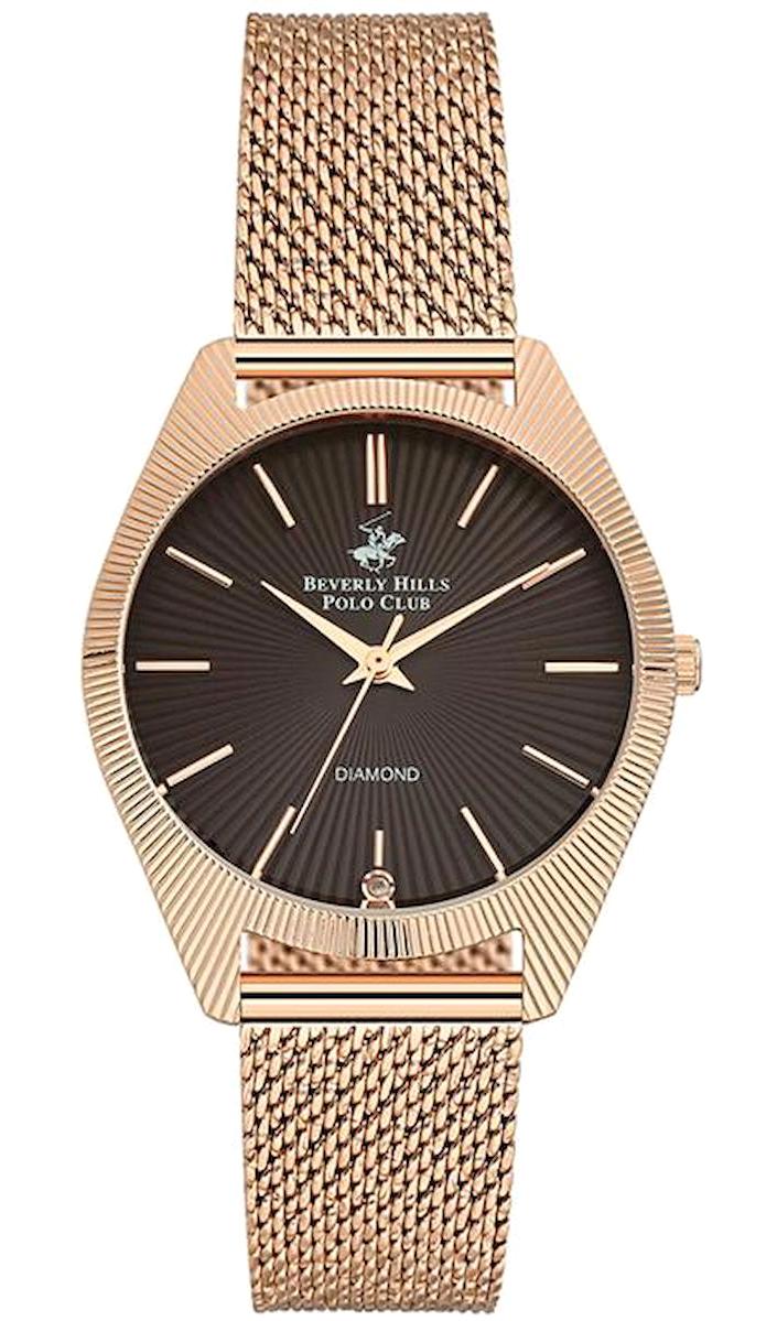 Beverly Hills Polo Club BP3091X.440 35 mm Rose Gold Metal Kordon Analog Kadın Kol Saati