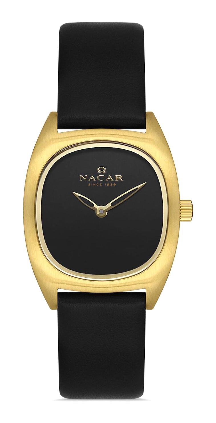 Nacar NC17-3920579-DBL1 26 mm Siyah Plastik Kordon Analog Kadın Kol Saati