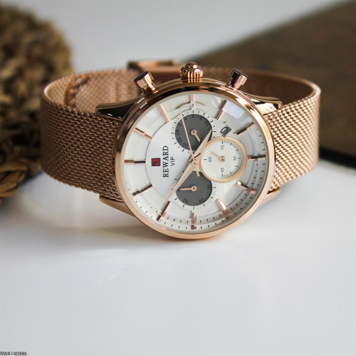 Reward RWA140986 Takvimli 36 mm Rose Gold Metal Kordon Analog Kadın Kol Saati