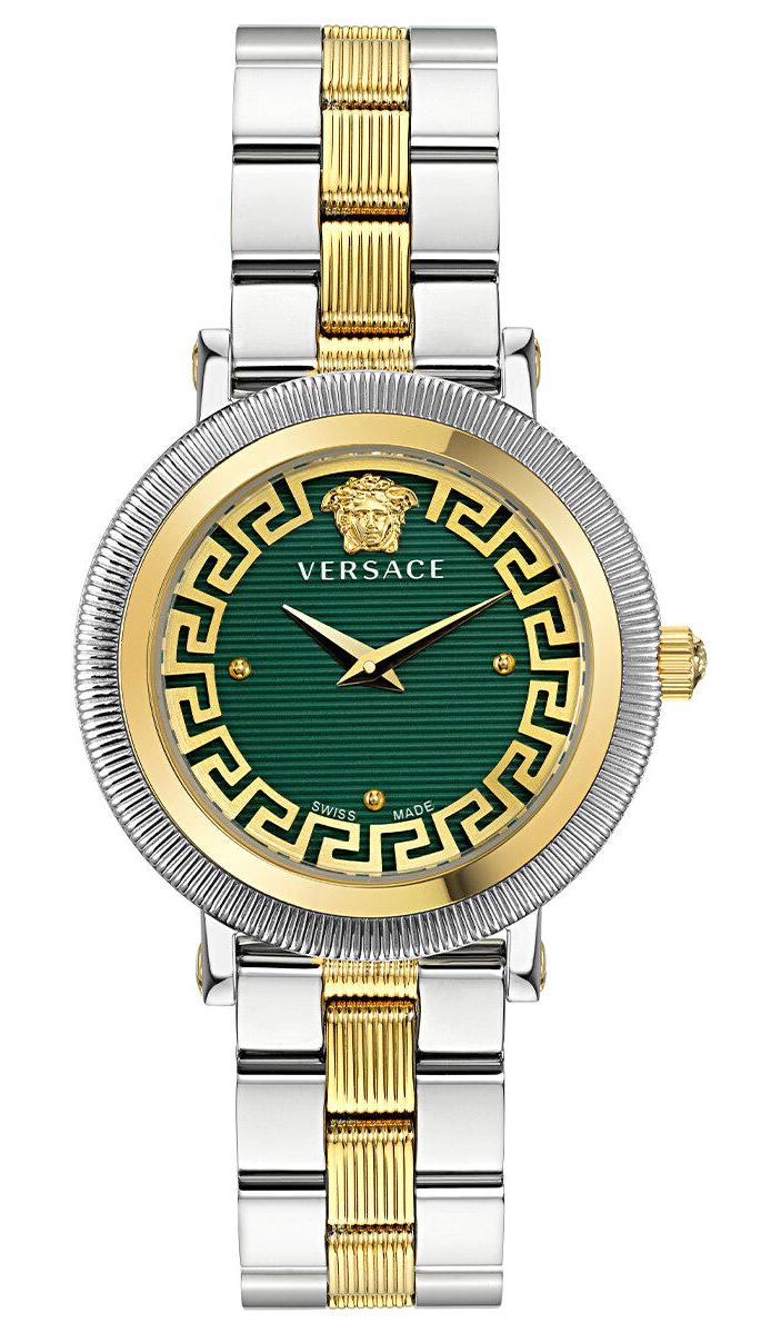 Versace VRSCVE7F00523 35 mm Altın-Gri Çelik Kordon Analog Kadın Kol Saati