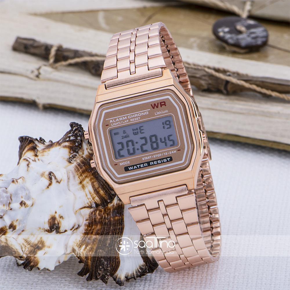 Spectrum ST-303616 Takvimli 35 mm Rose Gold Çelik Kordon Dijital Kadın Kol Saati