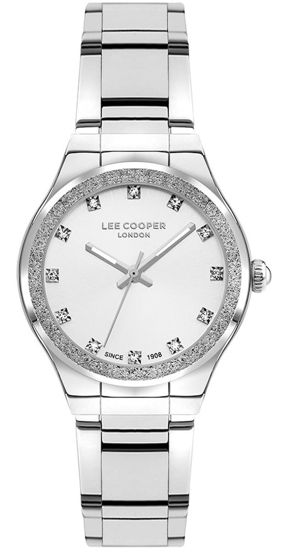 Lee Cooper LC07678.330 40 mm Gri Metal Kordon Analog Kadın Kol Saati