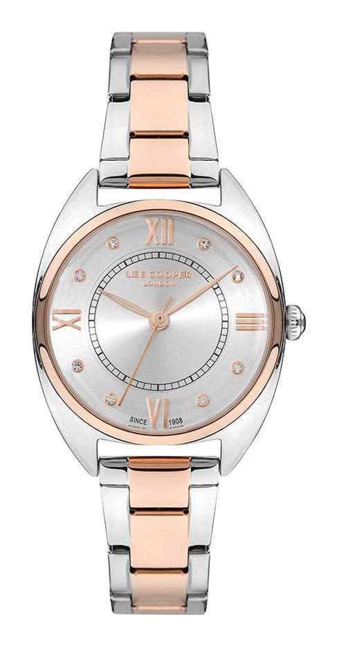 Lee Cooper LC07383.530 40 mm Gri-Rose Gold Metal Kordon Analog Kadın Kol Saati