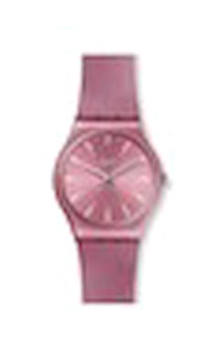 Swatch GP154 34 mm Pembe Silikon Kordon Analog Kadın Kol Saati