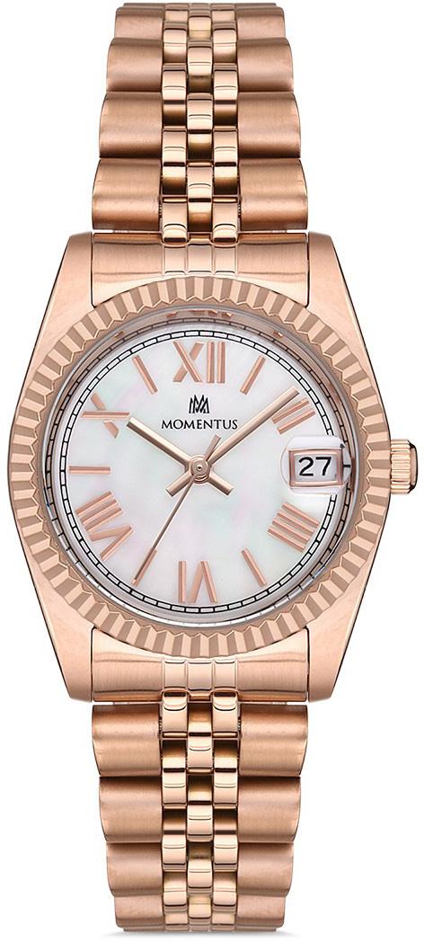 Momentus CW132R-09SR Takvimli 31 mm Rose Gold Çelik Kordon Analog Kadın Kol Saati