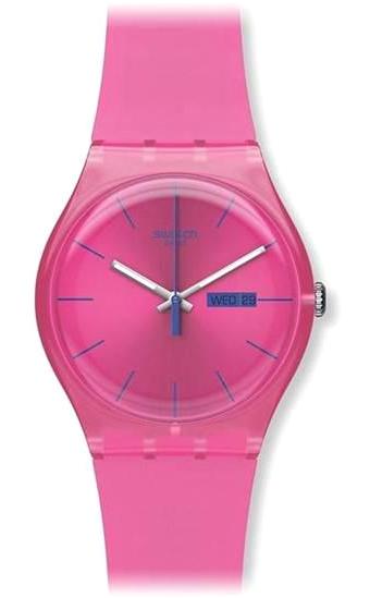 Swatch SUOP700 34 mm Pembe Silikon Kordon Analog Kadın Kol Saati