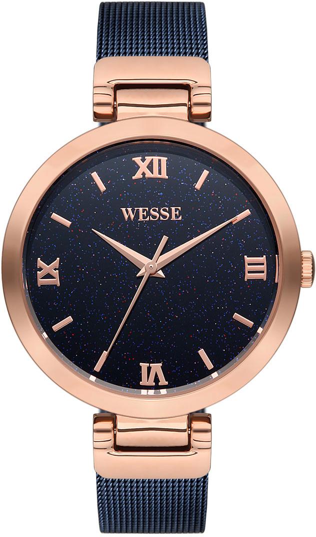 Wesse WWL700102M 36 mm Lacivert-Rose Gold Çelik Kordon Analog Kadın Kol Saati