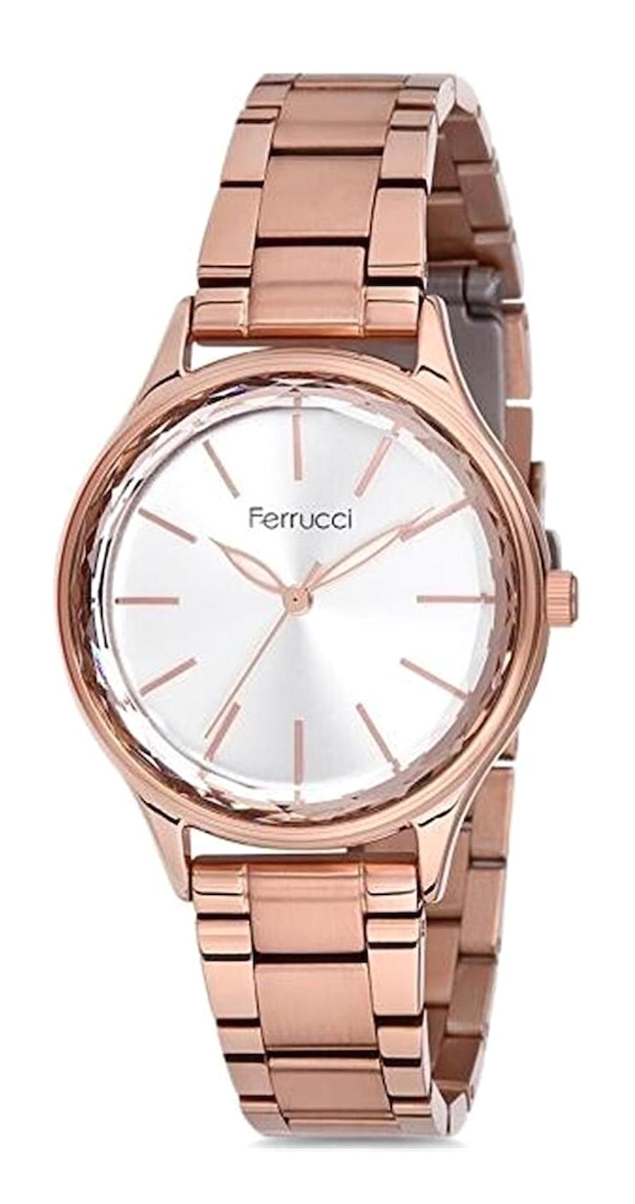 Frank Alex FA.12807M.03 34 mm Rose Gold Metal Kordon Analog Kadın Kol Saati