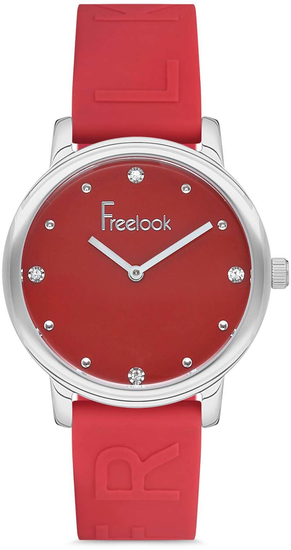 Freelook FL.1.10129.5 34 mm Kırmızı Silikon Kordon Analog Kadın Kol Saati