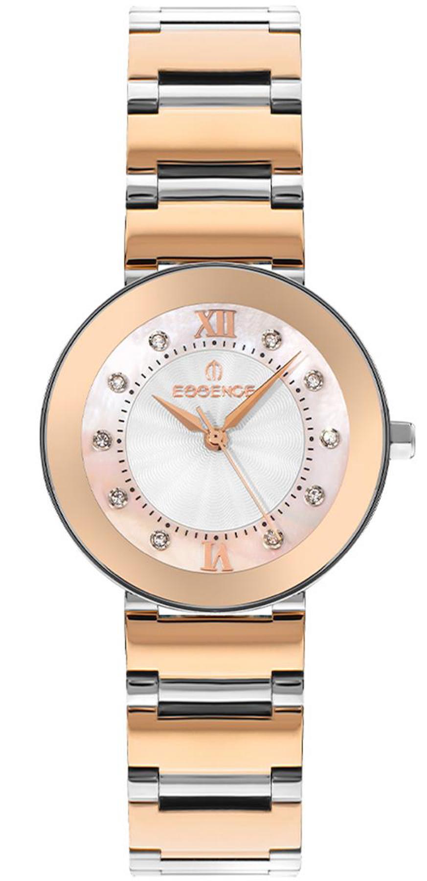 Essence D1127.520 34 mm Gri-Rose Gold Çelik Kordon Analog Kadın Kol Saati