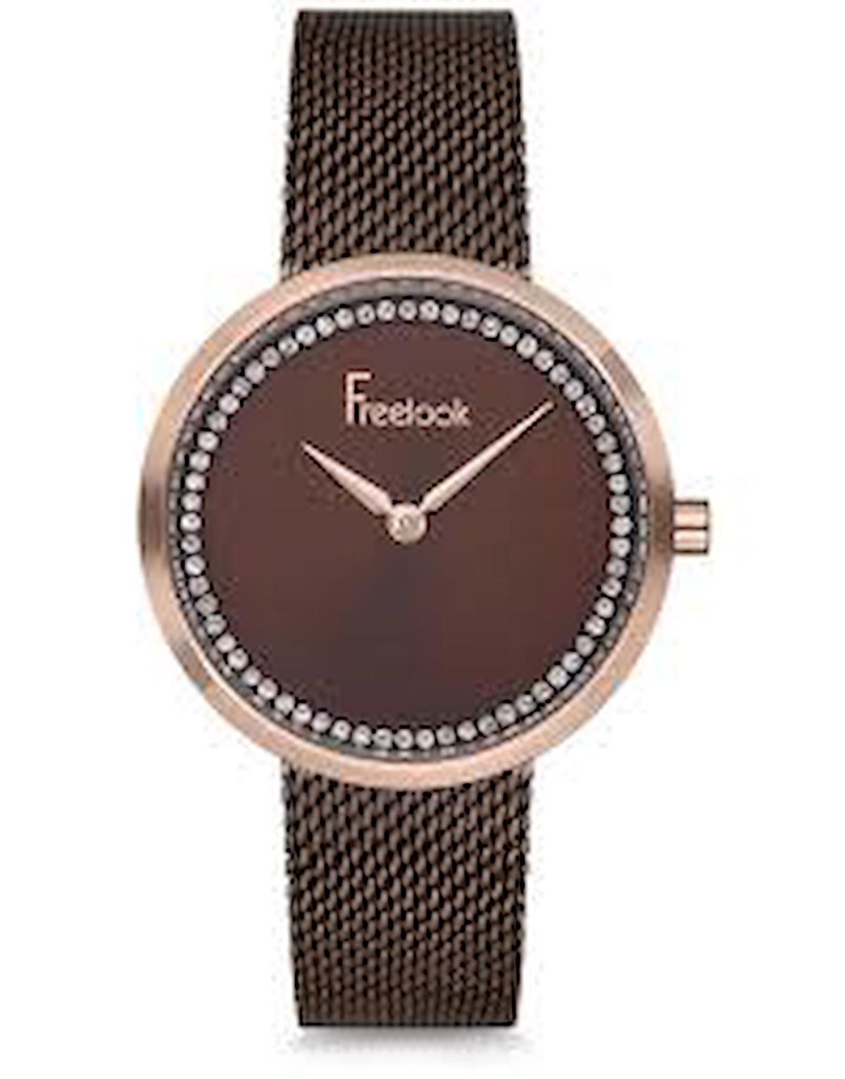 Freelook F.8.1040.05 34 mm Kahverengi Metal Kordon Analog Kadın Kol Saati