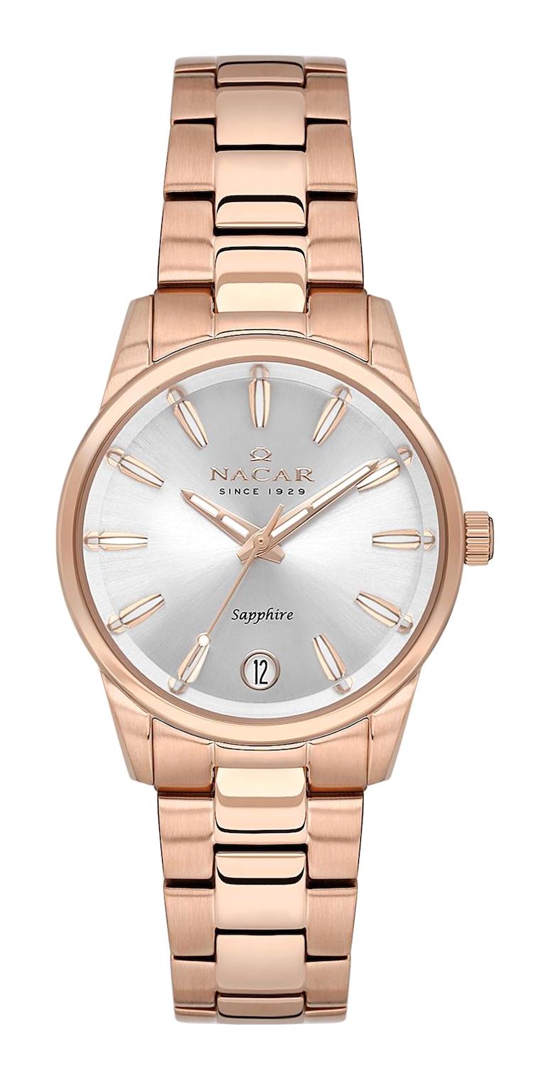 Nacar NC34-39B639-RSM Takvimli 30 mm Rose Gold Metal Kordon Analog Kadın Kol Saati