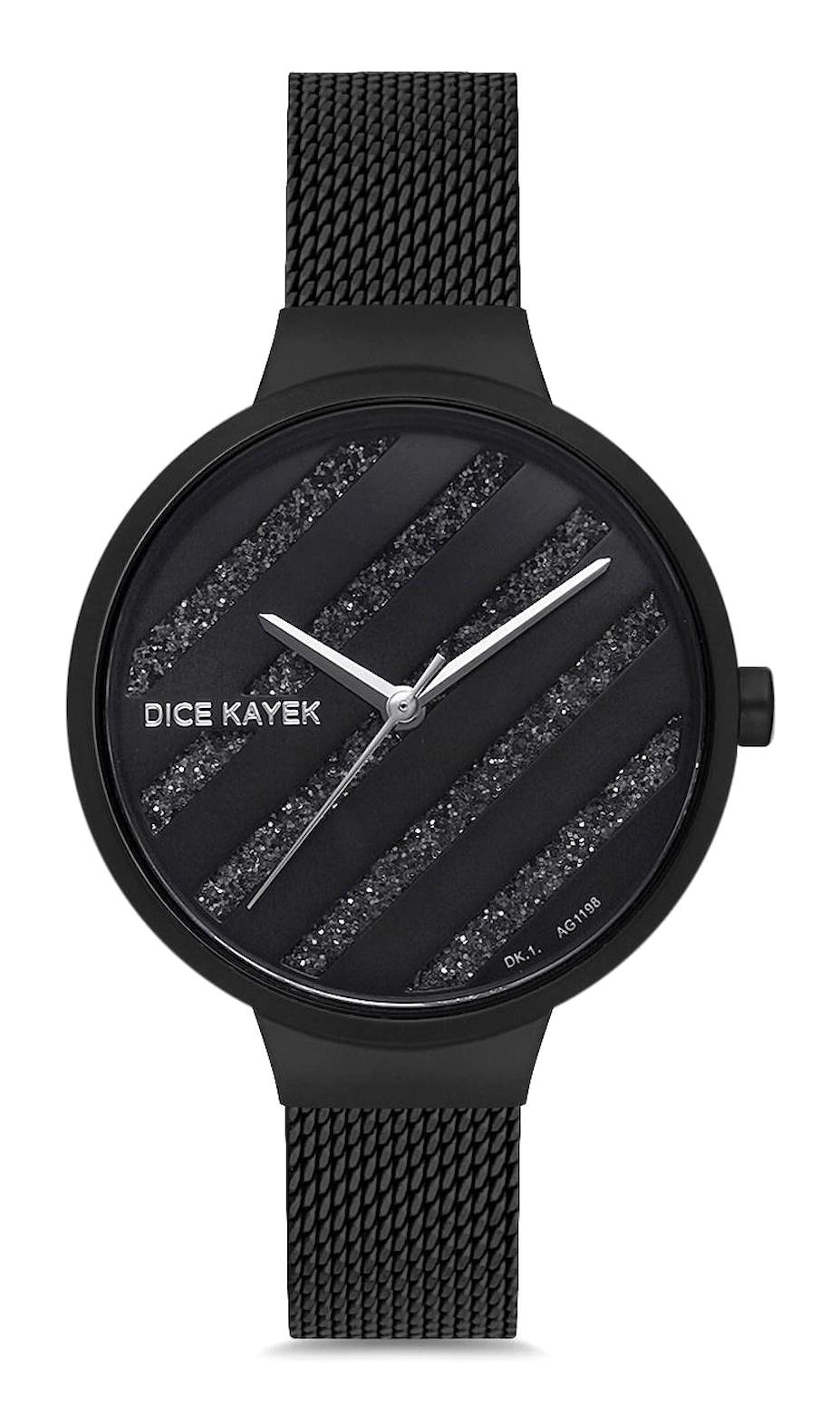 Dice Kayek DK.1.AG1198.17 34 mm Siyah Çelik Kordon Analog Kadın Kol Saati